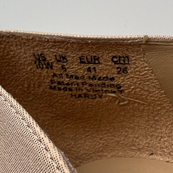 Naturalizer Open-Toe D'Orsay High Heels Gold Faux Leather Womens Size 10W - Picture 13 of 13